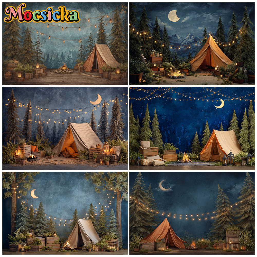 Mocsicka Night Camping Photogr - Outdoor Adventure Background ulasan dan harga