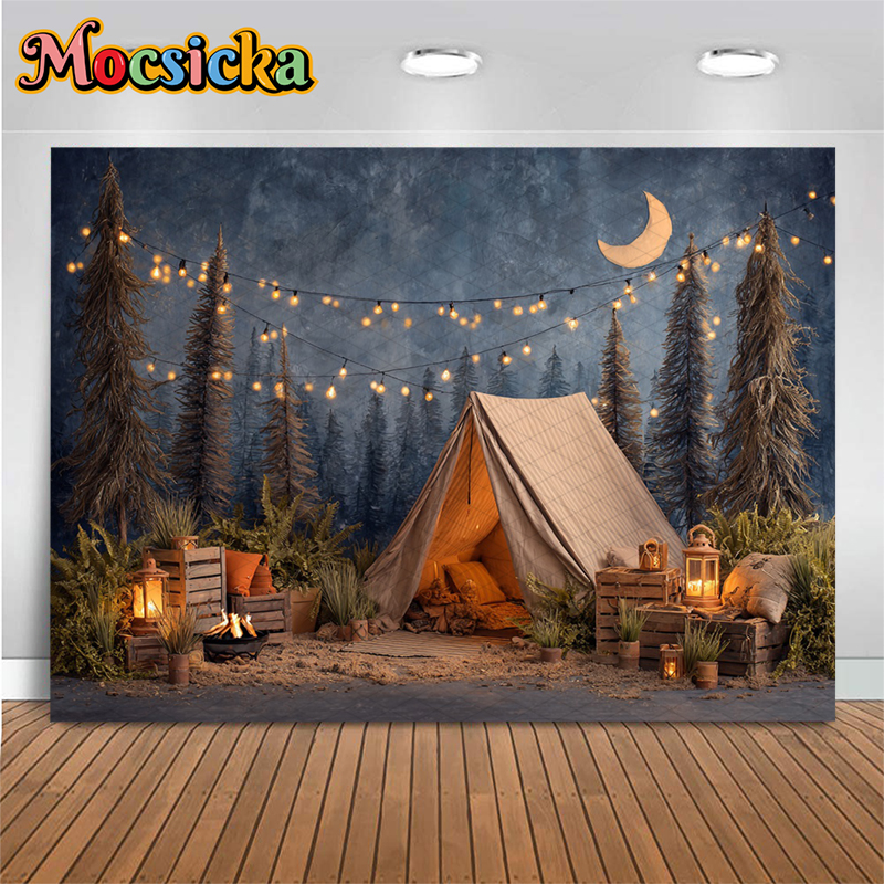 Mocsicka Night Camping Photogr - Outdoor Adventure Background ulasan dan harga