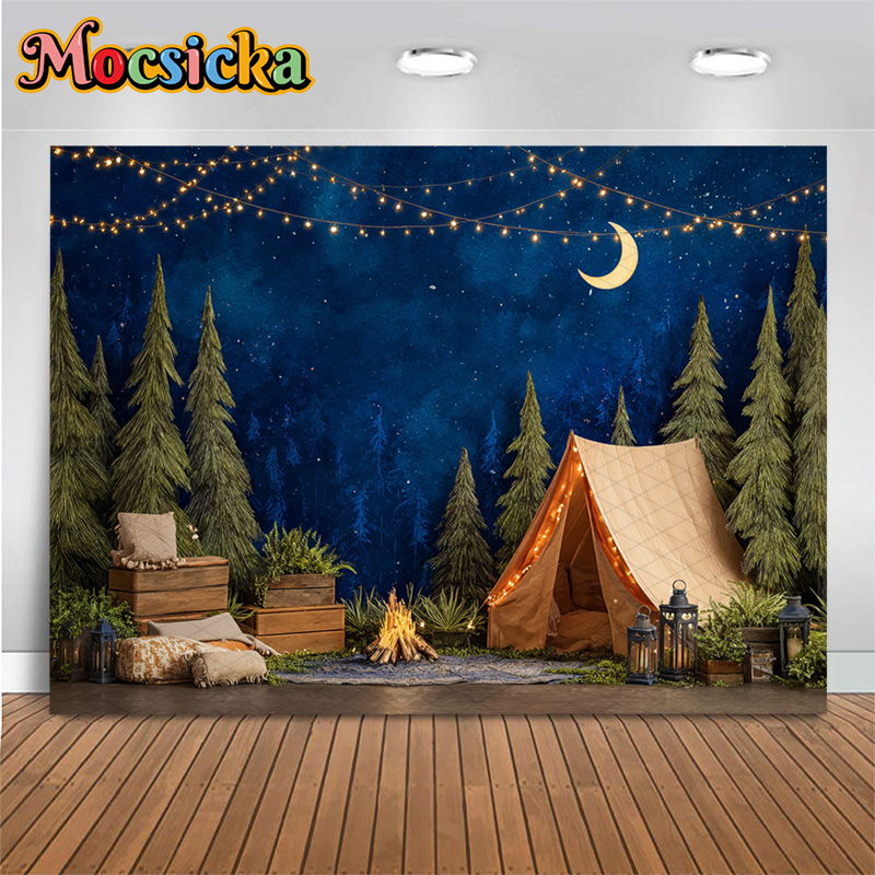 Mocsicka Night Camping Photogr - Outdoor Adventure Background ulasan dan harga