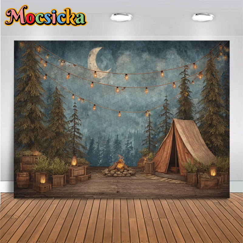 Mocsicka Night Camping Photogr - Outdoor Adventure Background ulasan dan harga