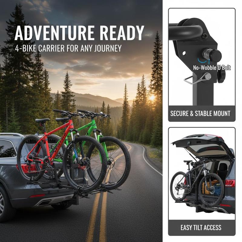 Vehicle Bicycle Carrier 4-Bike - Outdoor Adventure Vehicles ulasan dan harga