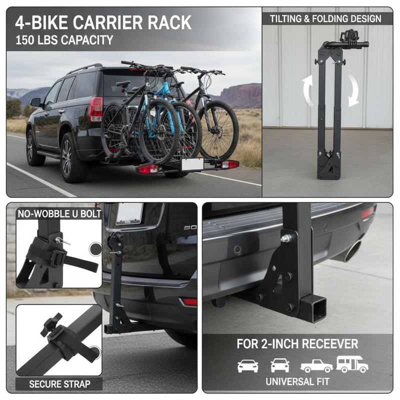 Vehicle Bicycle Carrier 4-Bike - Outdoor Adventure Vehicles ulasan dan harga