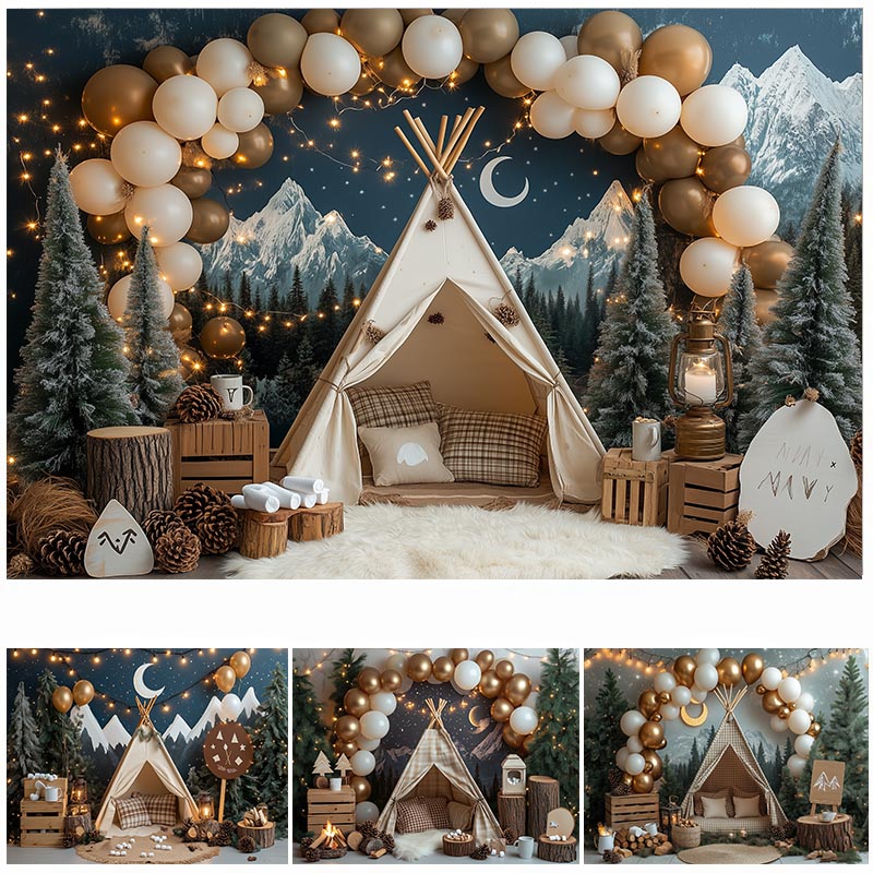 LS Night Camping Photography B - Outdoor Adventure Background ulasan dan harga